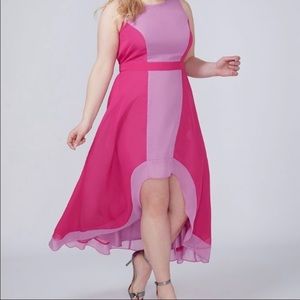 Lane Bryant Pink Two-Tone HiLow Dress // Size 20